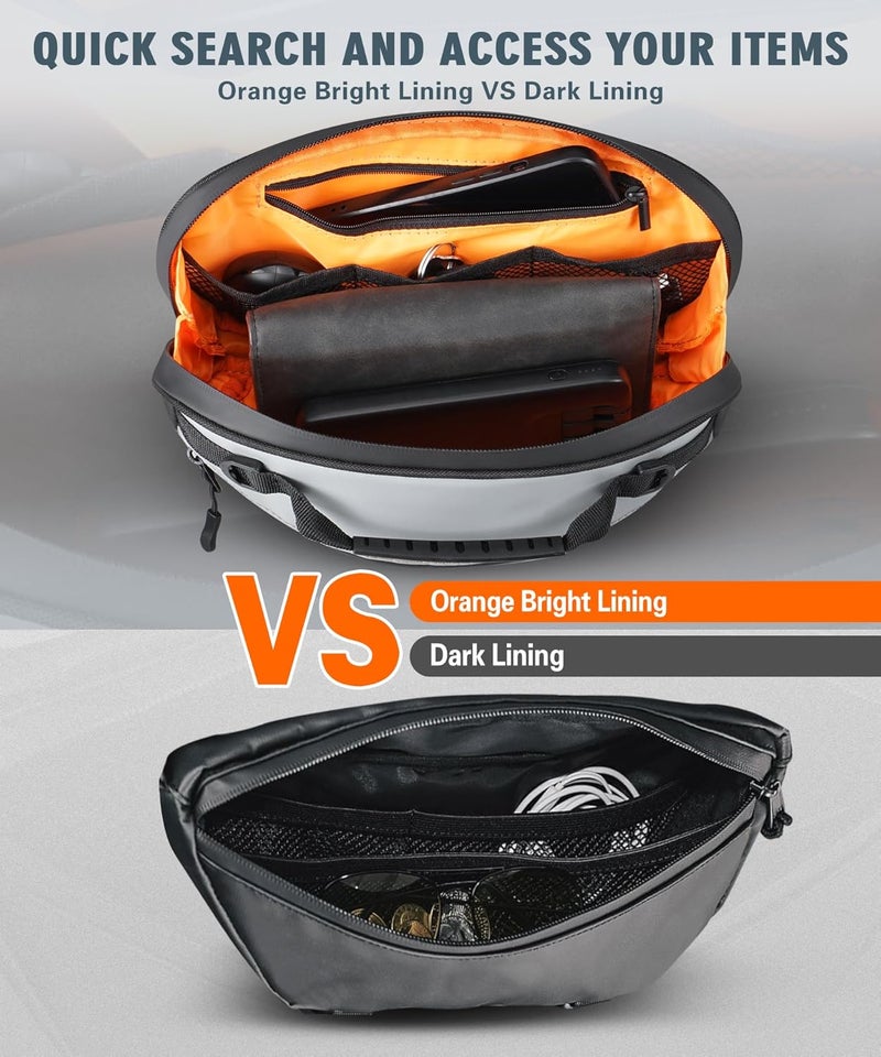 NICECNC Motorcycle Handlebar Bag Universal Waterproof PVC Front Fork Organizer Accessory Bag Motorcycle Tool Bag For Motorbike Cruiser Softail Dyna Sportsters Dirt Bike Bicycle Accessories - Image 3